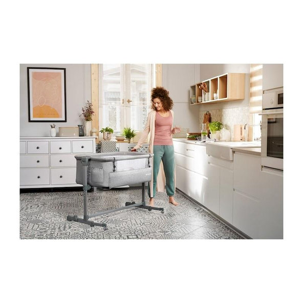 KINDERKRAFT Postieľka detská polohovateľná Neste Up Grey Light Melange