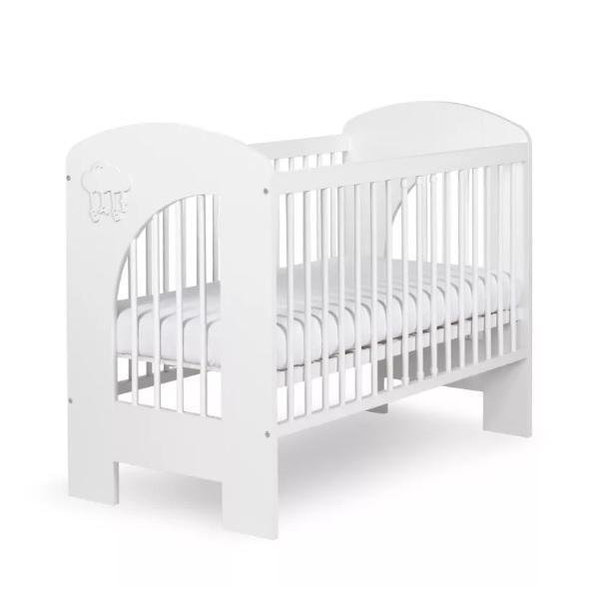 KLUPS Postieľka detská NEL - Obláčik 120x60 cm biela