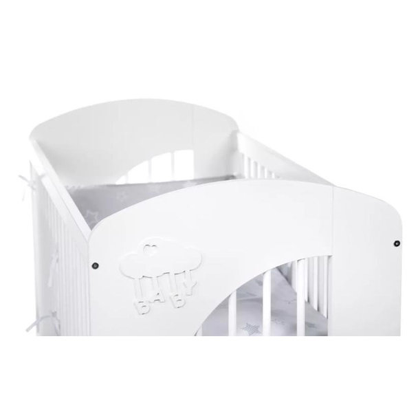 KLUPS Postieľka detská NEL - Obláčik 120x60 cm biela