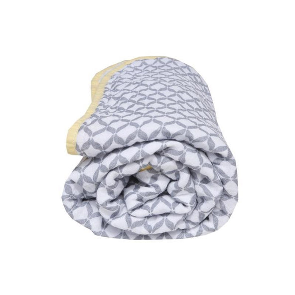 MOTHERHOOD Deka bavlnená mušelínová dvojvrstvová Pre-Washed Grey Classics 95x110cm