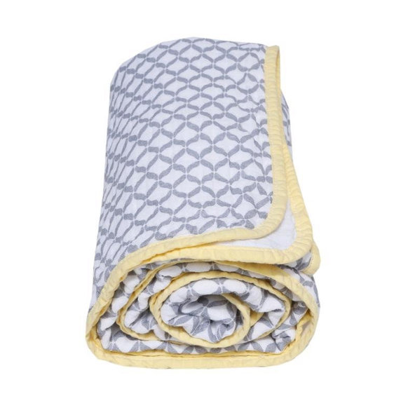 MOTHERHOOD Deka bavlnená mušelínová dvojvrstvová Pre-Washed Grey Classics 95x110cm