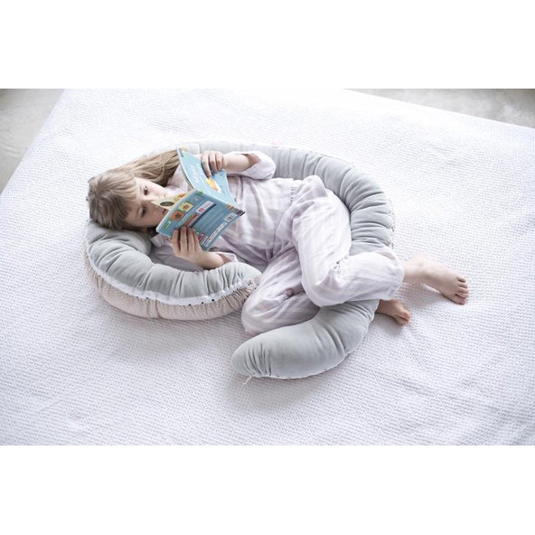 MOTHERHOOD Hniezdo pre bábätko 2v1 Grey Classics 95x62cm