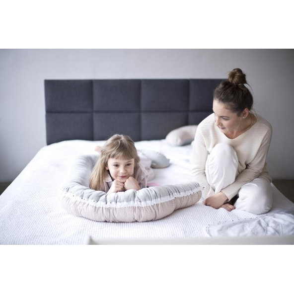 MOTHERHOOD Hniezdo pre bábätko 2v1 Grey Classics 95x62cm