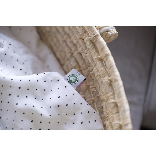 MOTHERHOOD Vak na spanie mušelínový BIO Grey and Black Dots 6-18m 0,5 tog