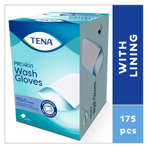 TENA Wash Glove umývacie rukavice s vnútornou fóliou 175 ks