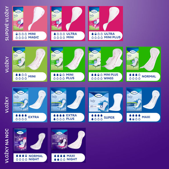 TENA LADY MAXI NIGHT absorpčné vložky 6ks