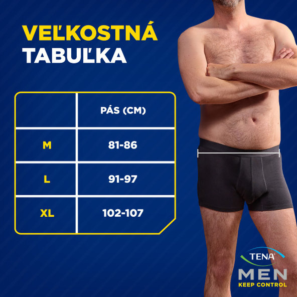 TENA Men Protective Boxer M pánske prateľné inkontinenčné boxerky 1ks