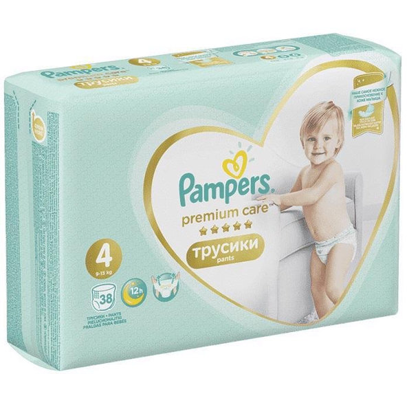 PAMPERS Nohavičky plienkové Premium Care Pants 4 MAXI 9-14kg 38ks