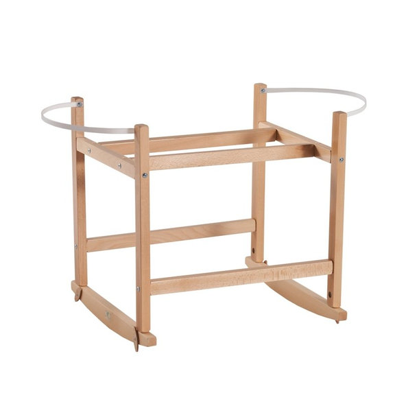 AHOJBABY Hojdacie stojan na Mojžišov košík pre bábätko RockingBaby Transparent bezfarebný lak