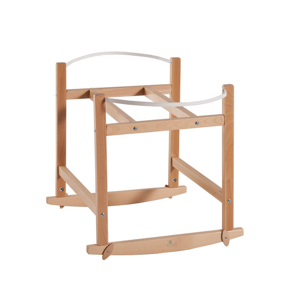 AHOJBABY Hojdacie stojan na Mojžišov košík pre bábätko RockingBaby Transparent bezfarebný lak