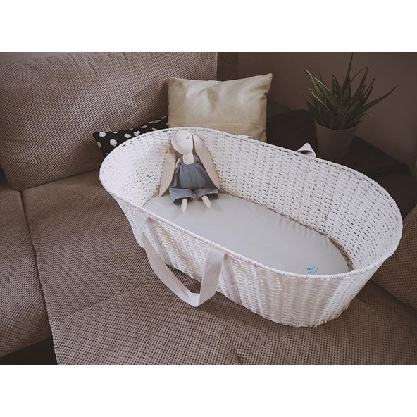 AHOJBABY Mojžišov košík pre bábätko Paper Dream white + matrac