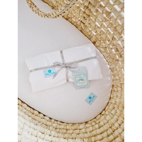 AHOJBABY Poťah do Mojžišovho košíka pre bábätko Organická bavlna White