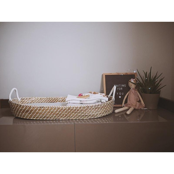 AHOJBABY Prebaľovací košík pre bábätko Smart Basket natural + podložka