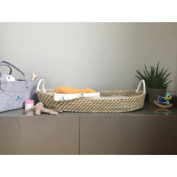AHOJBABY Prebaľovací košík pre bábätko Smart Basket natural + podložka