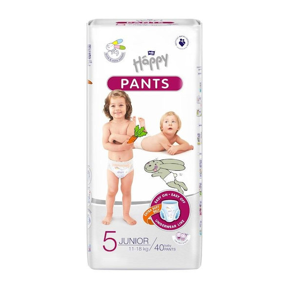 BELLA HAPPY Pants Junior detské plienkové nohavičky (11-18 kg) 40 ks
