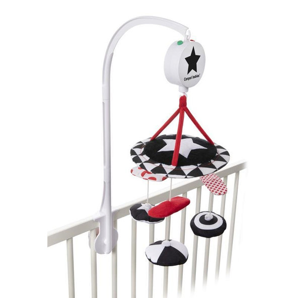 CANPOL BABIES Kolotoč kontrastný plyšový s melódiami Sensory