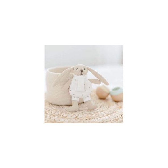 CANPOL BABIES Zajačik Bunny s hrkálkou bežový
