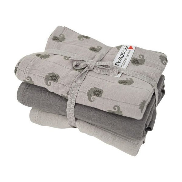 LODGER Plienky mušelínové Swaddler Flame Tribe 3balenie 70 x 70 cm Mist