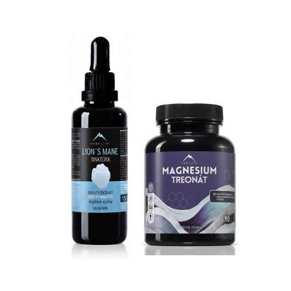 Hrotlife Nootropic bundle Lion’s mane tinktúra a Magnézium Treonát