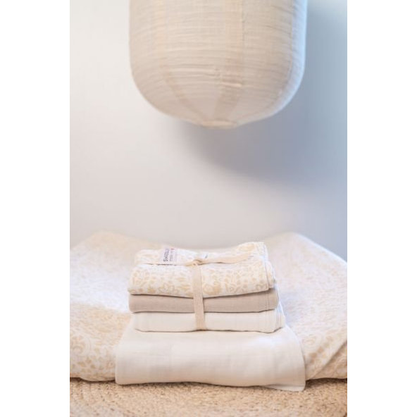 LODGER Plienky mušelínové Swaddler Flower Tribe 3balenie 70 x 70 cm Birch