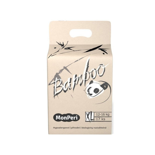 MONPERI Jednorazové eko plienky Bamboo XL 12-16 kg