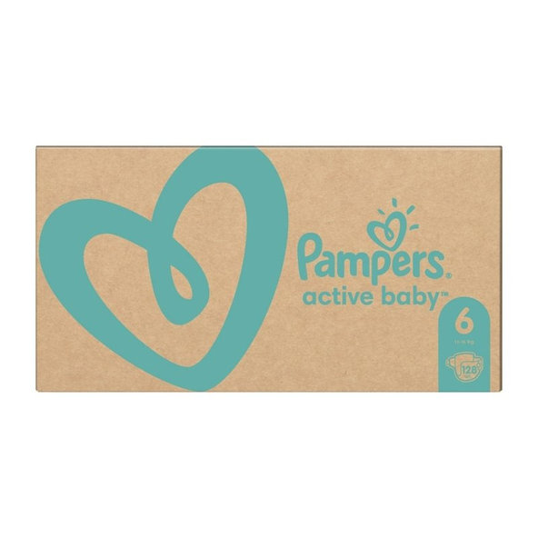 PAMPERS Active Baby 6 (13-18 kg) 128 ks Extra Large - jednorázové plienky