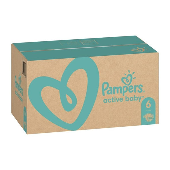 PAMPERS Active Baby 6 (13-18 kg) 128 ks Extra Large - jednorázové plienky