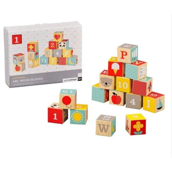 PETITCOLLAGE Drevené kocky ABC