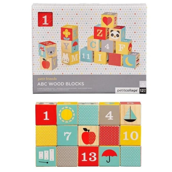 PETITCOLLAGE Drevené kocky ABC