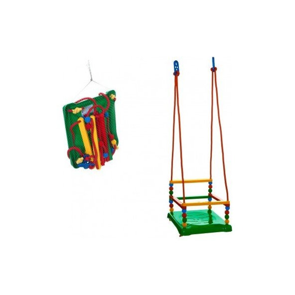 TEDDIES Hojdačka plast 35x34 cm zelená