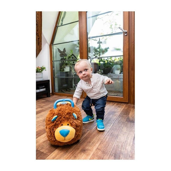 TEDDIES Odrážadlo Funny wheels Rider Ride-On levíček plyšový modrý 12 m +