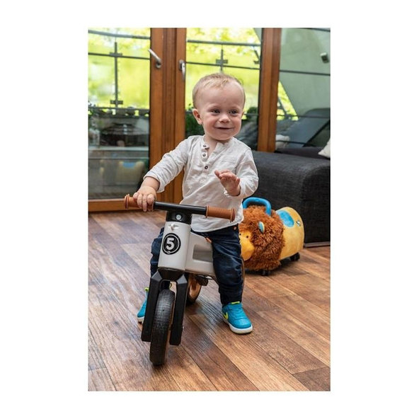 TEDDIES Odrážadlo Funny wheels Rider Ride-On levíček plyšový modrý 12 m +