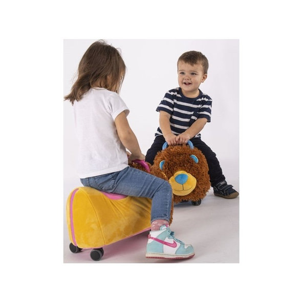 TEDDIES Odrážadlo Funny wheels Rider Ride-On levíček plyšový ružový 12 m +