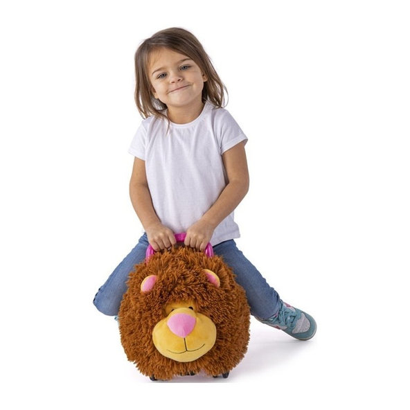 TEDDIES Odrážadlo Funny wheels Rider Ride-On levíček plyšový ružový 12 m +