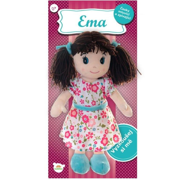 TEDDIES Bábika Ema handrová 40 cm česky hovoriaci a spievajúci