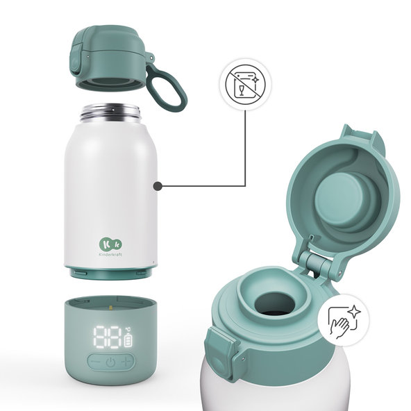 KINDERKRAFT Ohrievač mlieka a termoska Gaja 2v1 Green