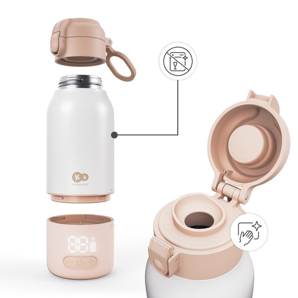KINDERKRAFT Ohrievač mlieka a termoska Gaja 2v1 Beige