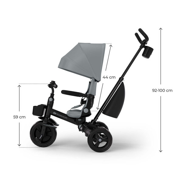 KINDERKRAFT Trojkolka Aveo 2 Plus Grey