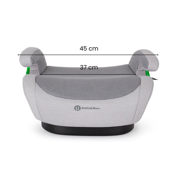 PETITE&MARS Podsedák Optimus Pro i-Size Air Gentle Grey 125-150 cm