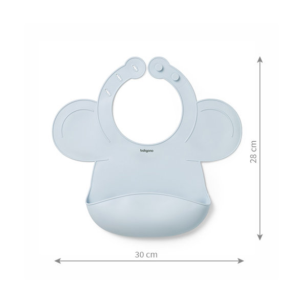 BABYONO Podbradník silikónový - Blue 1ks
