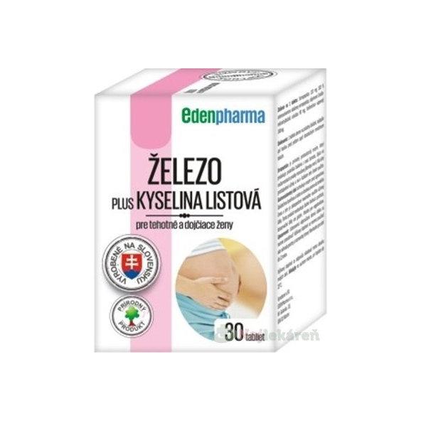 EDENPharma ŽELEZO + KYSELINA LISTOVÁ 30ks