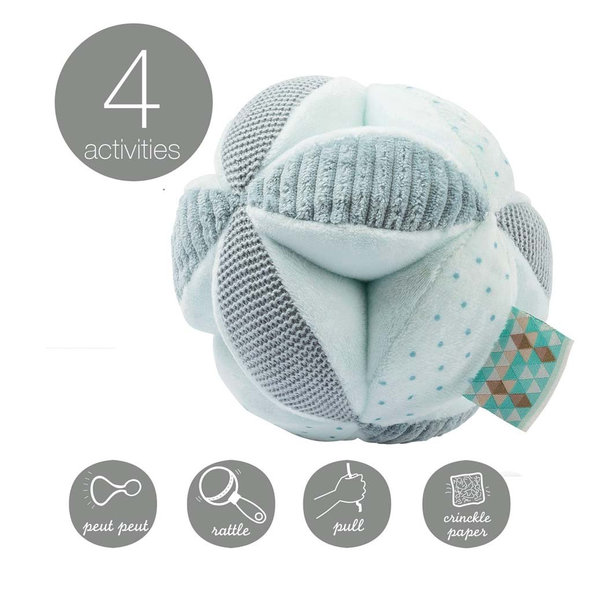 NATTOU Hračka lopta edukačná 4 aktivity Lapidou mint