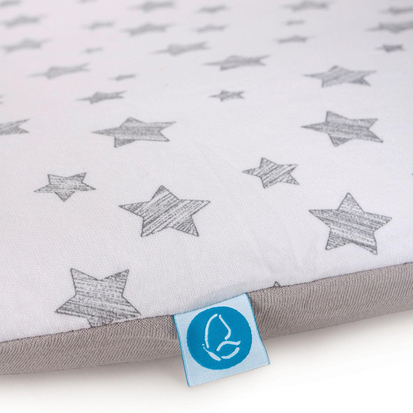CEBA Poťah na mäkkú prebaľovaciu podložku 50 x 70 Grey Stars + Blue Stars 2ks