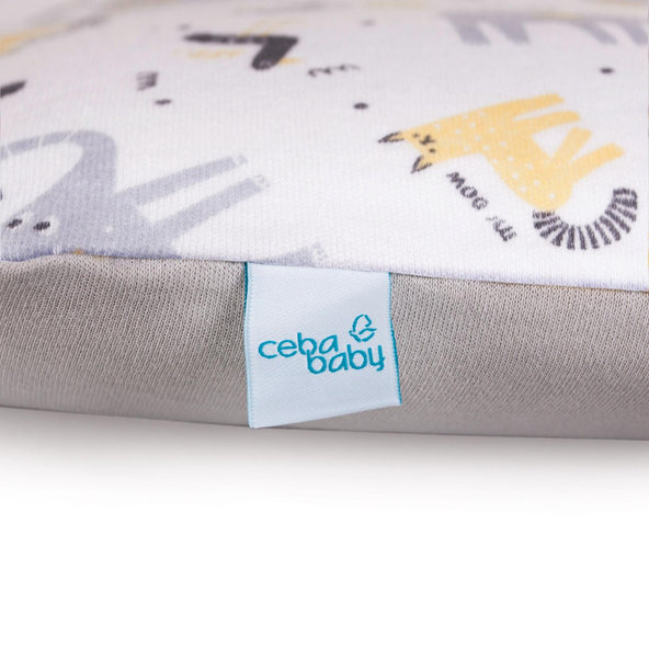 CEBA Poťah na prebaľovaciu podložku mäkkú 2ks Dark grey, Elephant+Light grey, Elephant