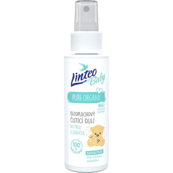 LINTEO BABY Detsky čistiaci olej na telo a zadoček Baby 100 ml