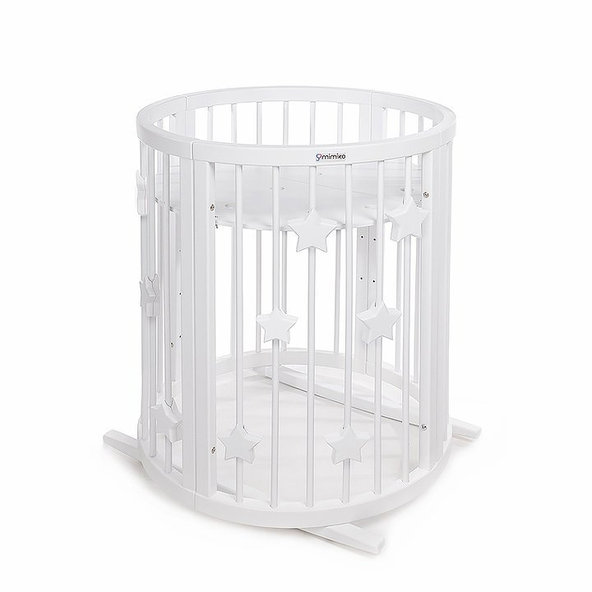 MIMIKO Postieľka okrúhla 9v1 Stars White