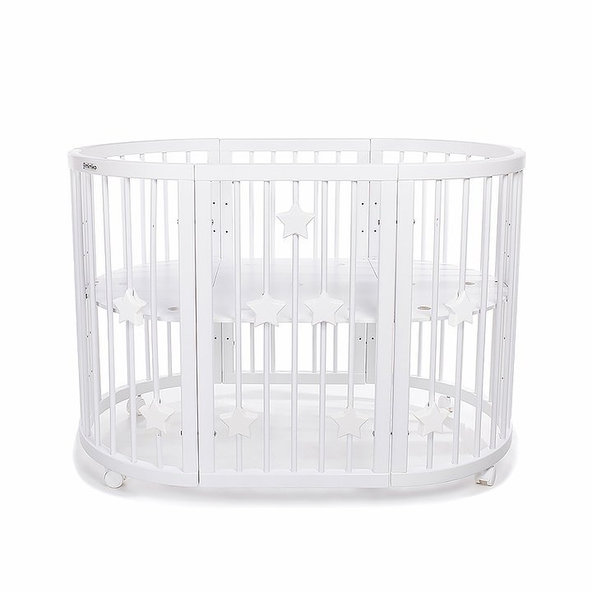 MIMIKO Postieľka okrúhla 9v1 Stars White