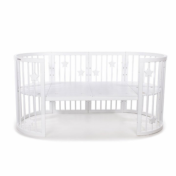 MIMIKO Postieľka okrúhla 9v1 Stars White