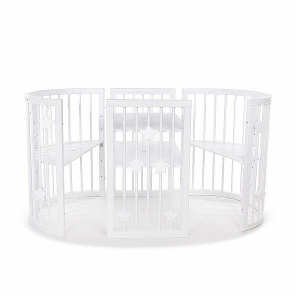 MIMIKO Postieľka okrúhla 9v1 Stars White