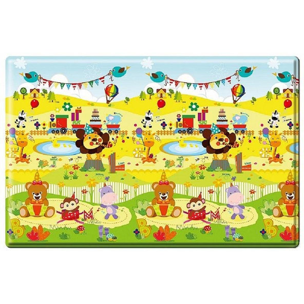 LALALU Podložka na hranie PREMIUM Small, 140 x 140 x 1,2 - Happy Birthday